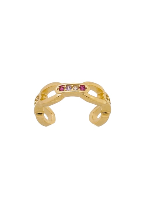 PIERCING FAKE DE ELOS COM ZIRCÔNIAS COLORIDAS BM1029-O