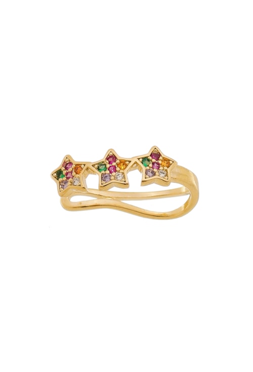 PIERCING FAKE DE ESTRELA CRAVEJADA COLORIDO BM1067-O