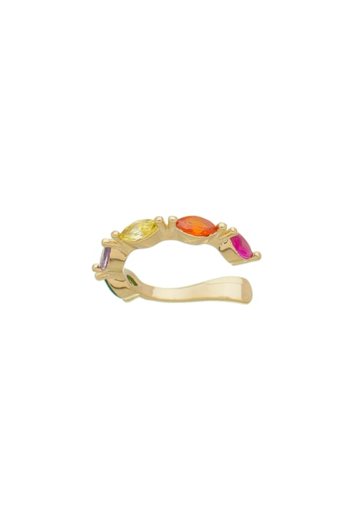 PIERCING FAKE DE PEDRAS COLORIDAS NAVETE BM1232-O