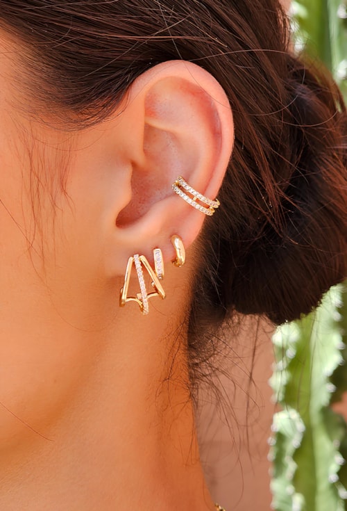 PIERCING FAKE DUPLO CRAVEJADO BM277-O