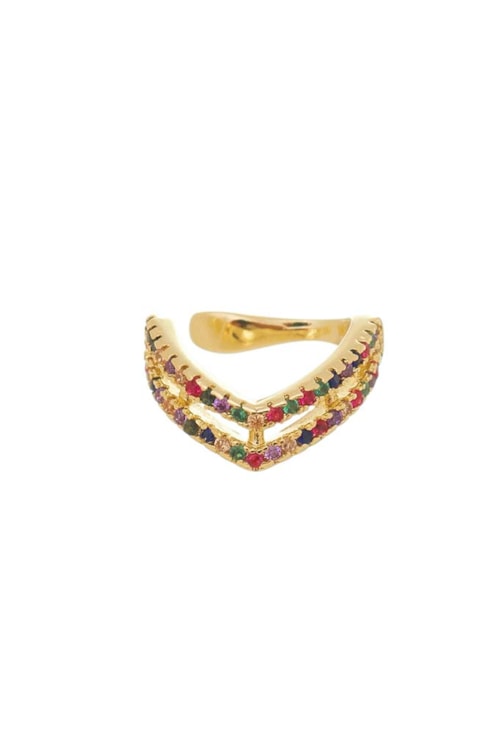 PIERCING FAKE EM V COLORIDO NO OURO BM511-O PIERCING FAKE EM V COLORIDO NO OURO BM511-O