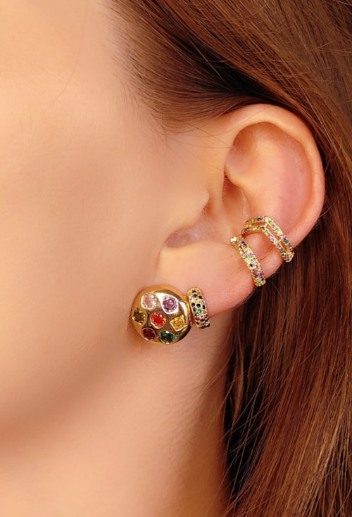 PIERCING FAKE EM V COLORIDO NO OURO BM511-O PIERCING FAKE EM V COLORIDO NO OURO BM511-O