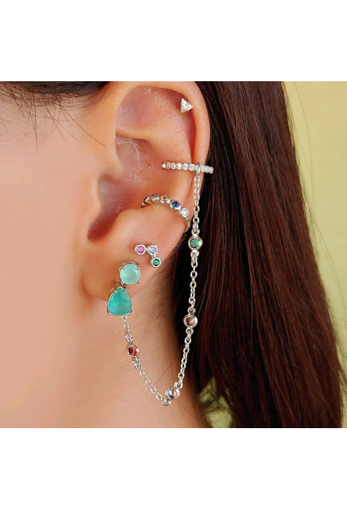 PIERCING FAKE FILEIRA COLORIDA BM1030-R