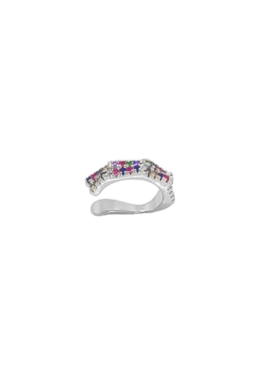 PIERCING FAKE GEOMÉTRICO CRAVEJADO COLORS NO RÓDIO BM506-R