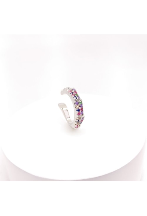 PIERCING FAKE GEOMÉTRICO CRAVEJADO COLORS NO RÓDIO BM506-R