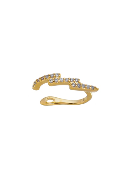 PIERCING FAKE RAIO CRAVEJADO CRISTAL NO OURO BM1271-O PIERCING FAKE RAIO CRAVEJADO CRISTAL NO OURO BM1271-O