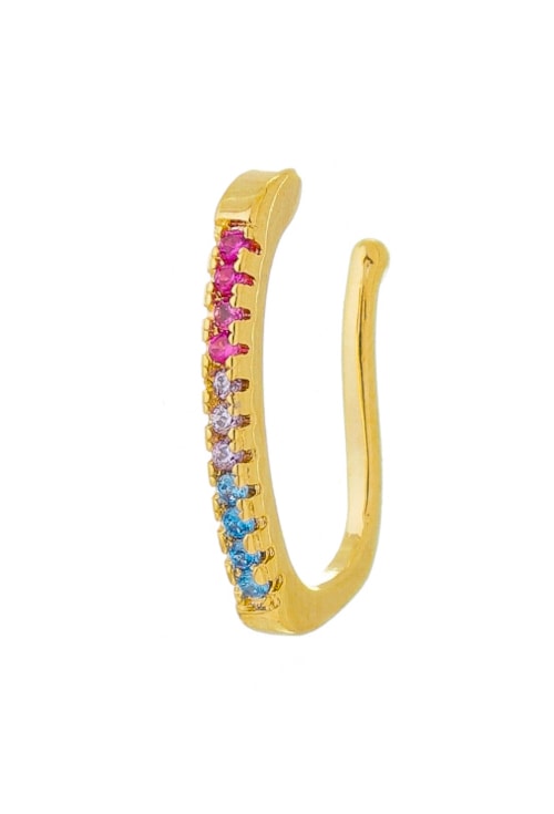 PIERCING FAKE SLIM CRAVEJADO COLORIDO BM553-O