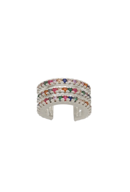 PIERCING FAKE TRIPLO CRAVEJADO COLORIDO BM966-R