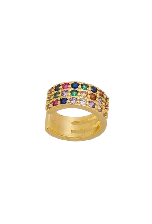 PIERCING FAKE TRIPLO CRAVEJADO COLORS BM1026-O