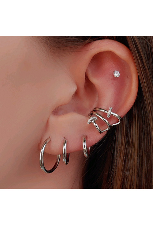 PIERCING FAKE VAZADO COM ZIRCONIAS NO RÓDIO BM803-R