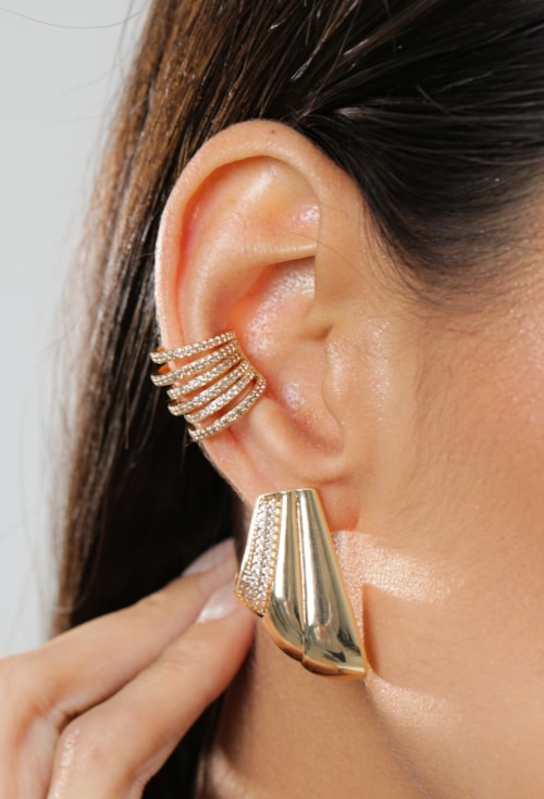 PIERCING MULTI AROS CRAVEJADO OURO BM2216-O