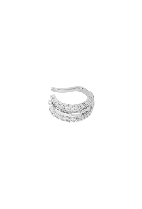 PIERCING MULTIFAIXAS CRAVEJADO BANHADO A RÓDIO BM2324-R