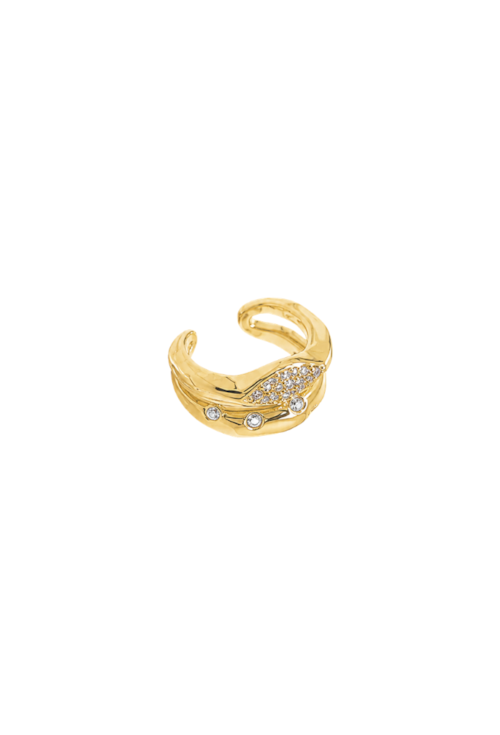 PIERCING REDONDO CRAVEJADO BANHADO A OURO BM2330-O