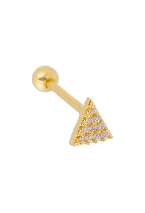 PIERCING TRIÂNGULO CRAVEJADO NO OURO BM721-O