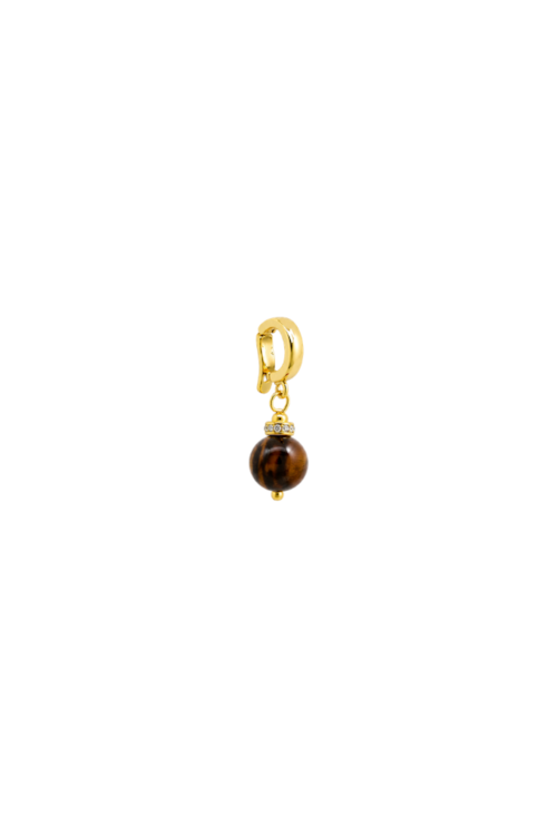 PINGENTE COM OLHO DE TIGRE NATURAL BANHADO A OURO PG193-O