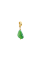 PINGENTE COM PEDRA ÁGATA VERDE BANHADO A OURO PG207-O