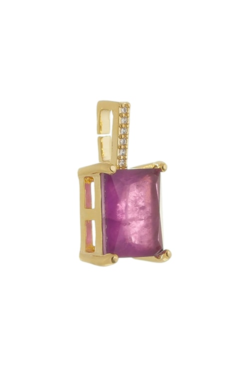 PINGENTE COM PEDRA AMETISTA FUSION RETANGULAR CO532-O PINGENTE COM PEDRA AMETISTA FUSION RETANGULAR CO532-O