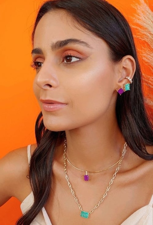 PINGENTE COM PEDRA AMETISTA FUSION RETANGULAR CO532-O PINGENTE COM PEDRA AMETISTA FUSION RETANGULAR CO532-O