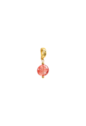PINGENTE COM PEDRA JADE MORANGO BANHADO A OURO PG207-O