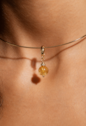 PINGENTE COM QUARTZO NATURAL BANHADO A OURO PG193-O