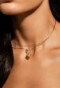 PINGENTE COM QUARTZO NATURAL BANHADO A OURO PG193-O