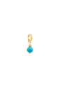 PINGENTE COM TURQUESA NATURAL BANHADO A OURO PG193-O