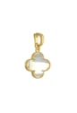 PINGENTE DE TREVO CRISTAL NO OURO PG026-O