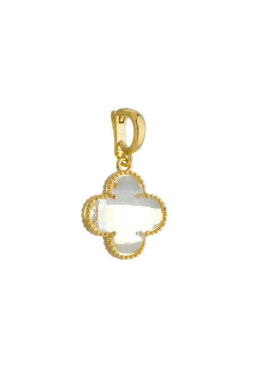 PINGENTE DE TREVO CRISTAL NO OURO PG026-O