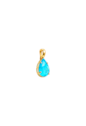 PINGENTE GOTA COM PEDRA AZUL TOPÁZIO FUSION BANHADO A OURO PG199-O
