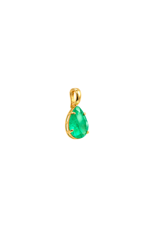 PINGENTE GOTA COM PEDRA TURMALINA FUSION BANHADO A OURO PG199-O