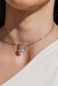 PINGENTE GOTA COM ZIRCÔNIA CRISTAL EM RÓDIO PG182-R