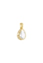 PINGENTE GOTA CRISTAL 10X14 BANHADO OURO PG182-O