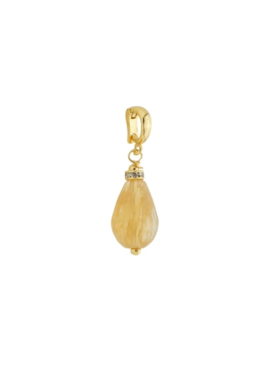 PINGENTE GOTA DE PEDRA NATURAL RUTILO PG105-O