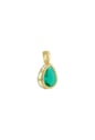 PINGENTE GOTA TURMALINA 10X14 BANHADO OURO PG182-O