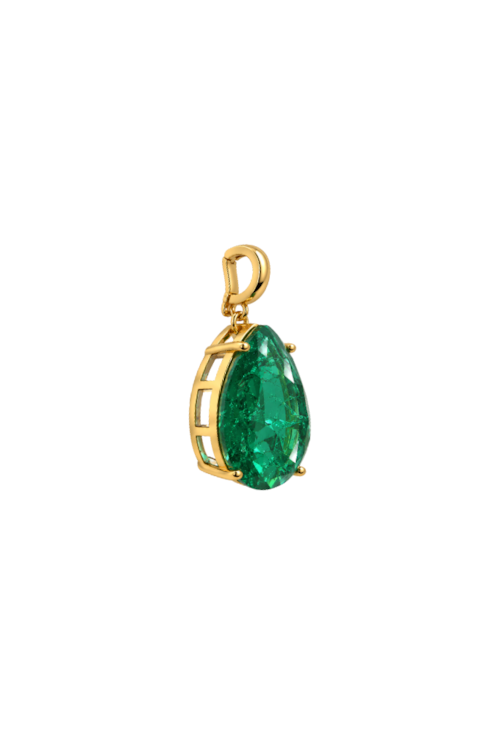 PINGENTE GOTA TURMALINA RUTILADA BANHADO A OURO 18K PG211-O