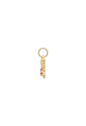 PINGENTE MENINA COM PEDRAS PINK BANHADO A OURO PG181-O