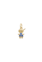 PINGENTE MENINO COM PEDRAS SAFIRA BANHADO A OURO PG190-O