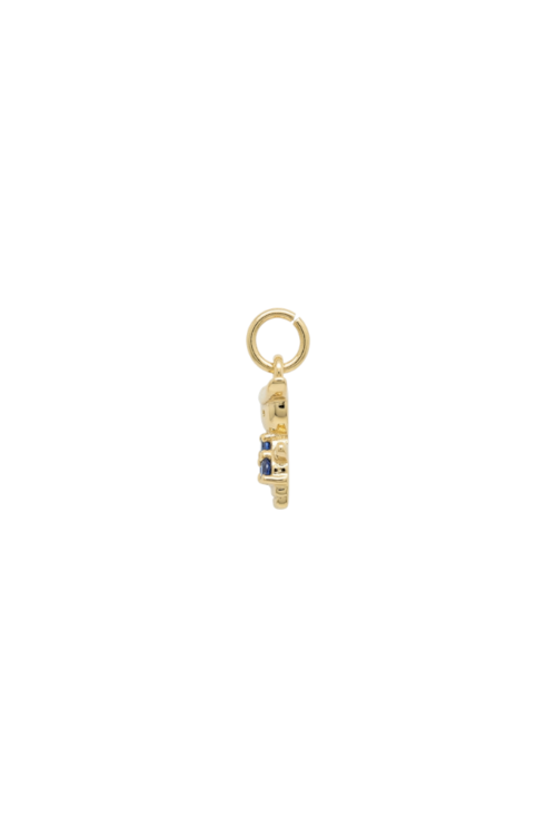 PINGENTE MENINO COM PEDRAS SAFIRA BANHADO A OURO PG190-O