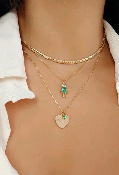 PINGENTE MENINO COM ZIRCÔNIA E CRISTAL TURMALINA PG003-O