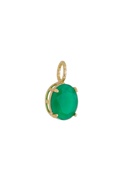 PINGENTE OVAL COM PEDRA ESMERALDA LEITOSA CO500-O PINGENTE OVAL COM PEDRA ESMERALDA LEITOSA CO500-O