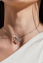 PINGENTE OVAL COM ZIRCÔNIA CRISTAL EM RÓDIO PG183-R