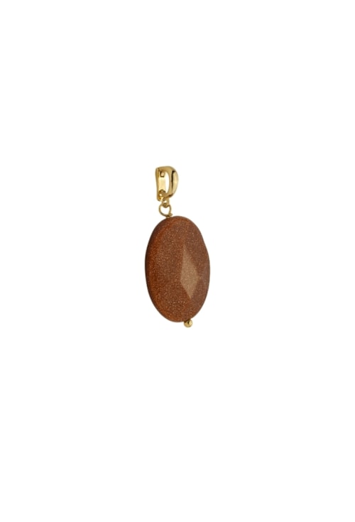 PINGENTE PEDRA GOLDSTONE NATURAL NO OURO PG088-O PINGENTE PEDRA GOLDSTONE NATURAL NO OURO PG088-O