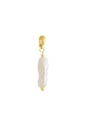 PINGENTE PÉROLA SHELL 8X22 BANHADO OURO PG169-O