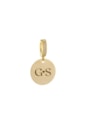 PINGENTE PERSONALIZÁVEL REDONDO COM CONTRA ARGOLA CRAVEJADA OURO PP120-O