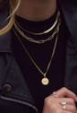 PINGENTE PERSONALIZÁVEL REDONDO COM CONTRA ARGOLA CRAVEJADA OURO PP120-O