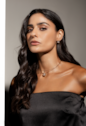PINGENTE QUADRADO COM PEDRA CRISTAL BANHADO A OURO PG195-O