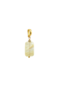 PINGENTE RETANGULAR COM QUARTZO RUTILADO BANHADO A OURO 18K PG198-O