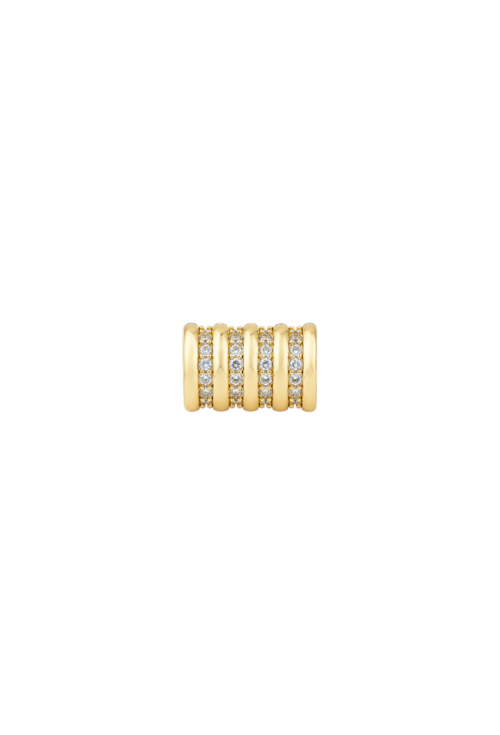 PINGENTE TUBULAR COM FRISOS CRAVEJADOS EM ZIRCÔNIAS BANHADO A OURO PG189-O
