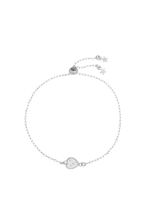 PULSEIRA AJUSTÁVEL COM CORAÇÃO CRISTAL PM071-R