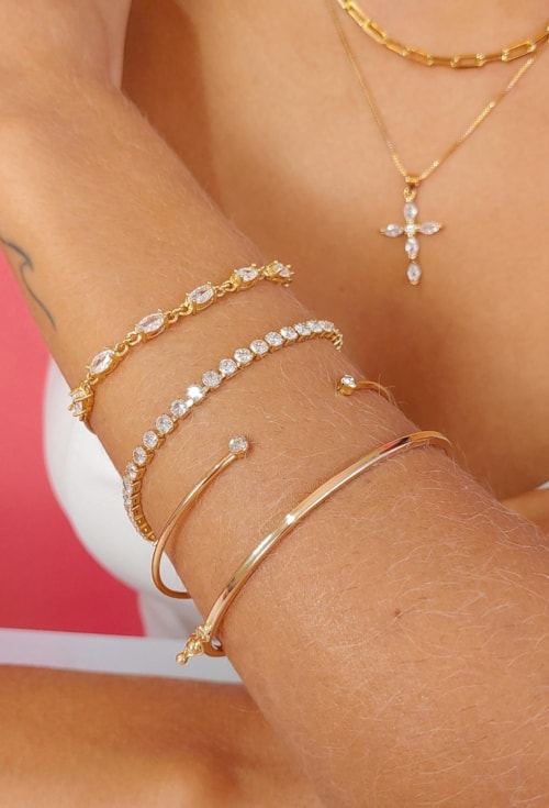 PULSEIRA AJUSTÁVEL COM NAVETES DE ZIRCÔNIA PM192-O